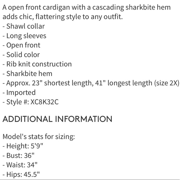 Amie Pink Waterfall Drape Rib Knit Shark Bite Cardigan - Picture 4 of 6